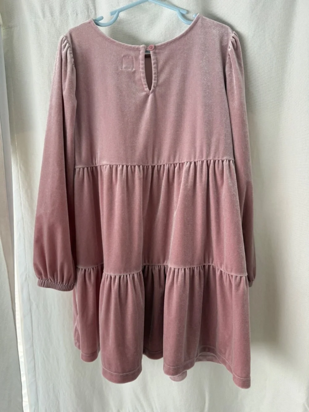 Pink velvet dress